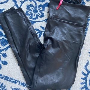 Spanx faux leather leggings XL